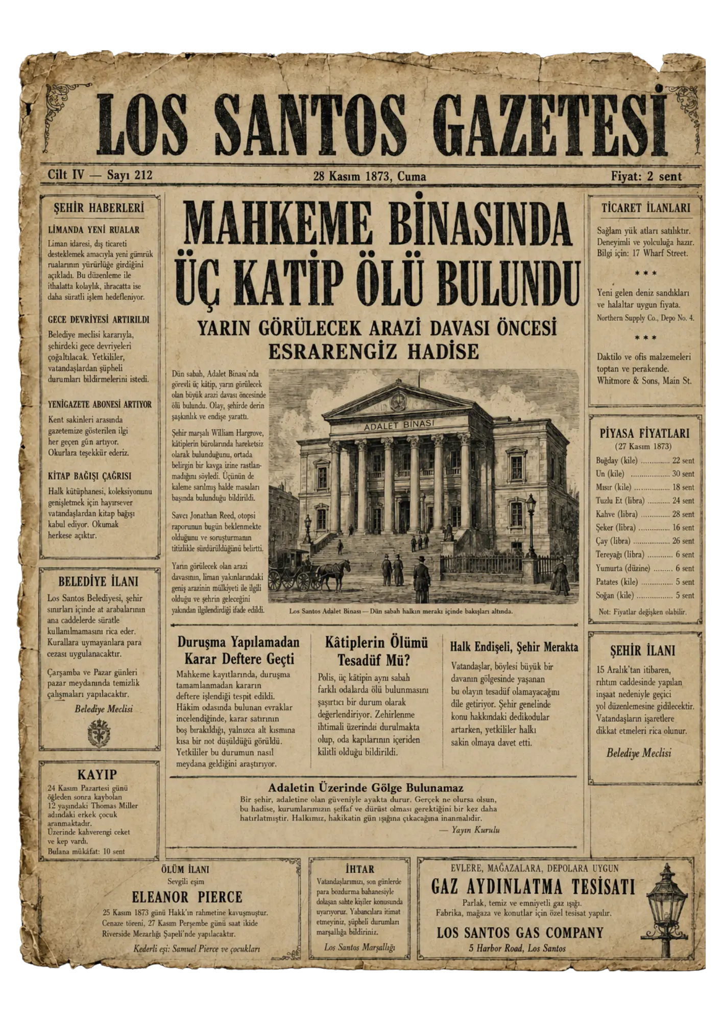 Kalemsiz Karar Vakası gazete kupürü